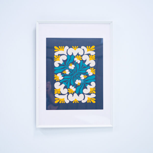 Floral Print Framed Wall Art