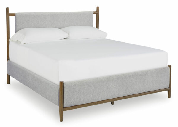 Lyncott Upholstered Panel King Bed with Mattress Wichita